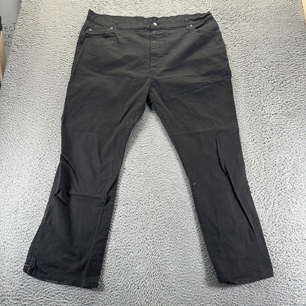 Dickies Pant Mens 42x30 Black Cotton Carpenter Straight Workwear Utility Stretch